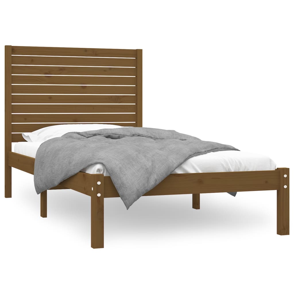 Sengeramme honningbrun heltre 100x200 cm