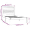 Sengeramme honningbrun heltre 100x200 cm