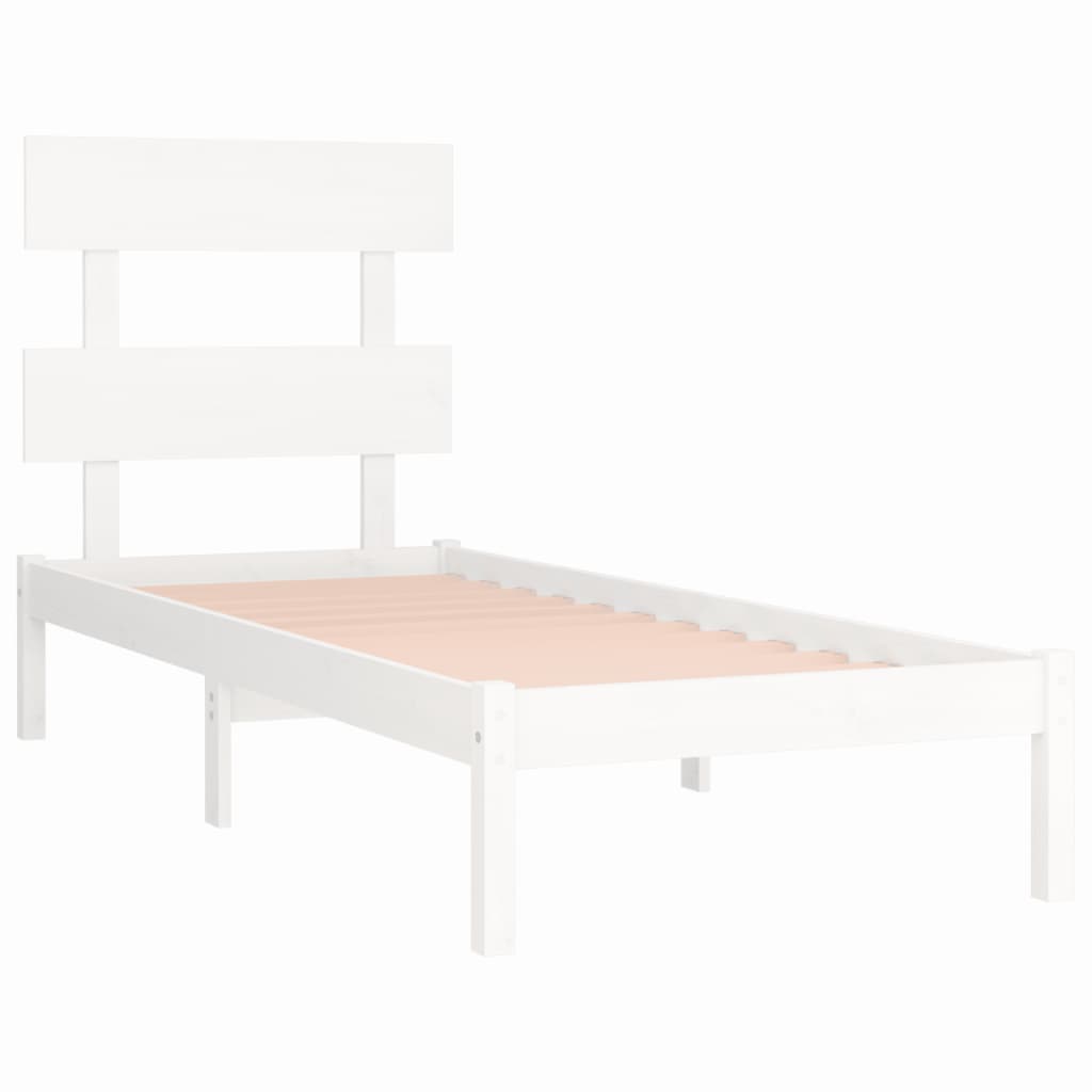 Sengeramme hvit heltre 90x200 cm