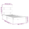 Sengeramme hvit heltre 90x200 cm