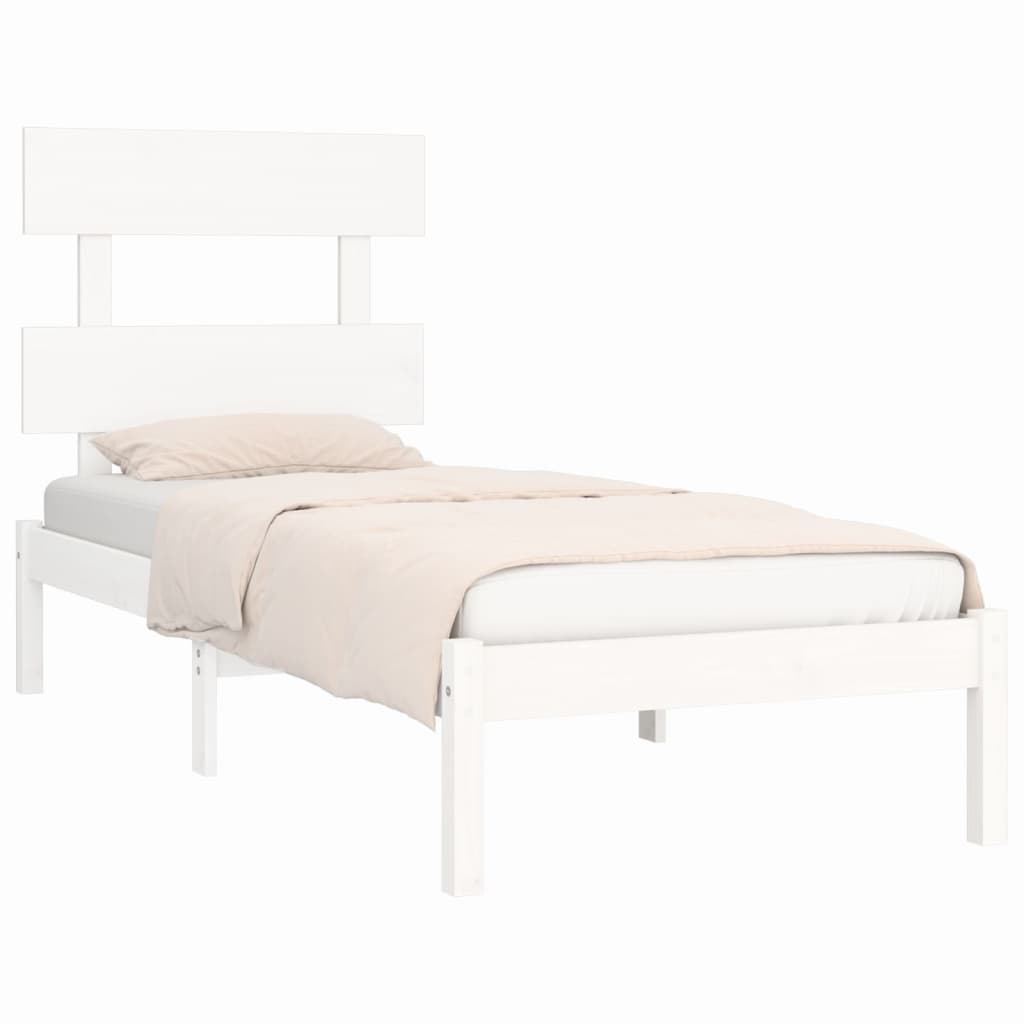 Sengeramme hvit heltre 100x200 cm