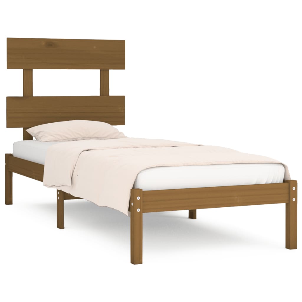 Sengeramme honningbrun heltre 100x200 cm