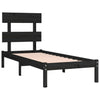 Sengeramme svart heltre 100x200 cm