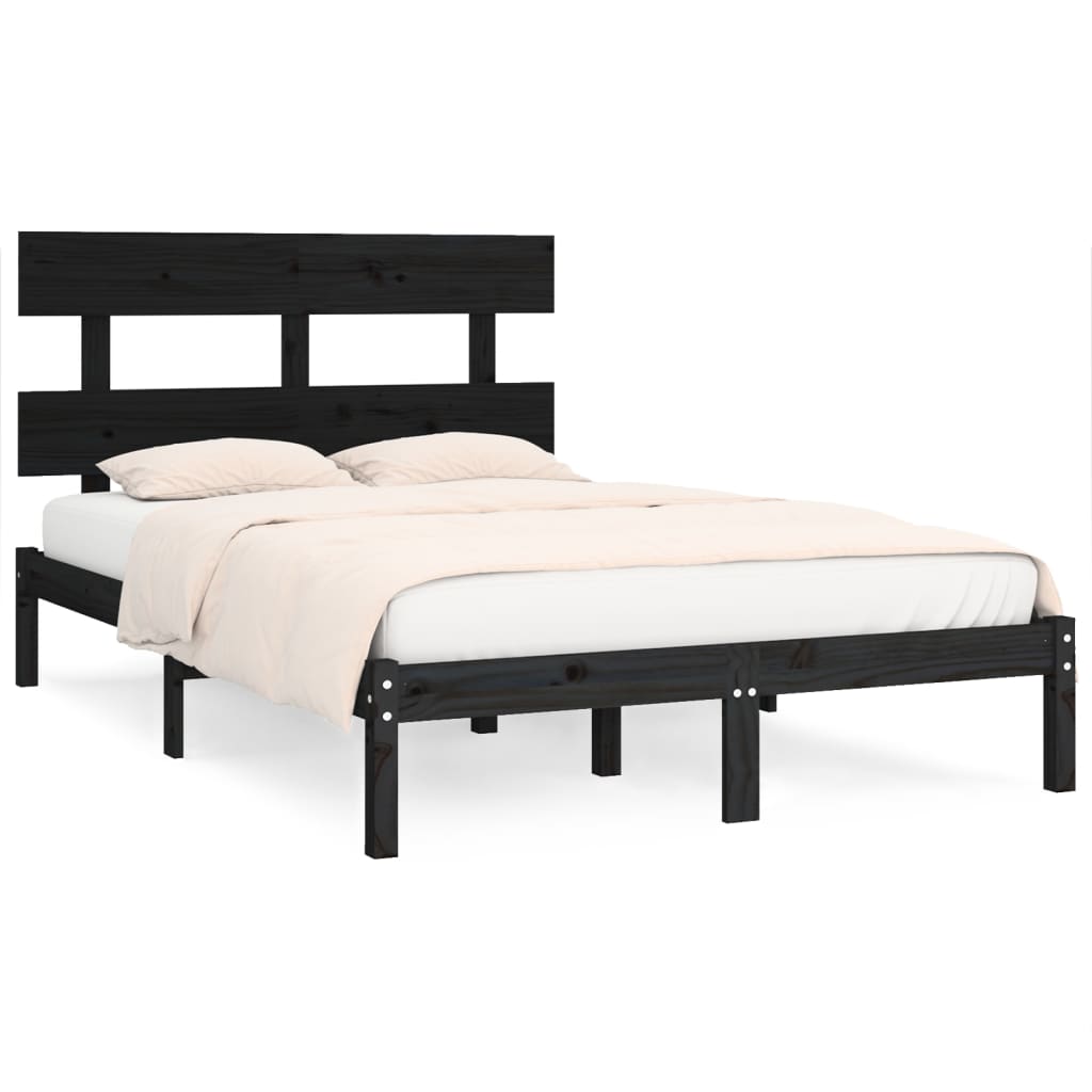 Sengeramme svart heltre200x200 cm