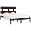 Sengeramme svart heltre200x200 cm