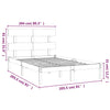 Sengeramme svart heltre200x200 cm