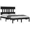 Sengeramme svart heltre 140x190 cm