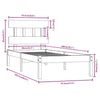 Sengeramme hvit heltre 90x200 cm