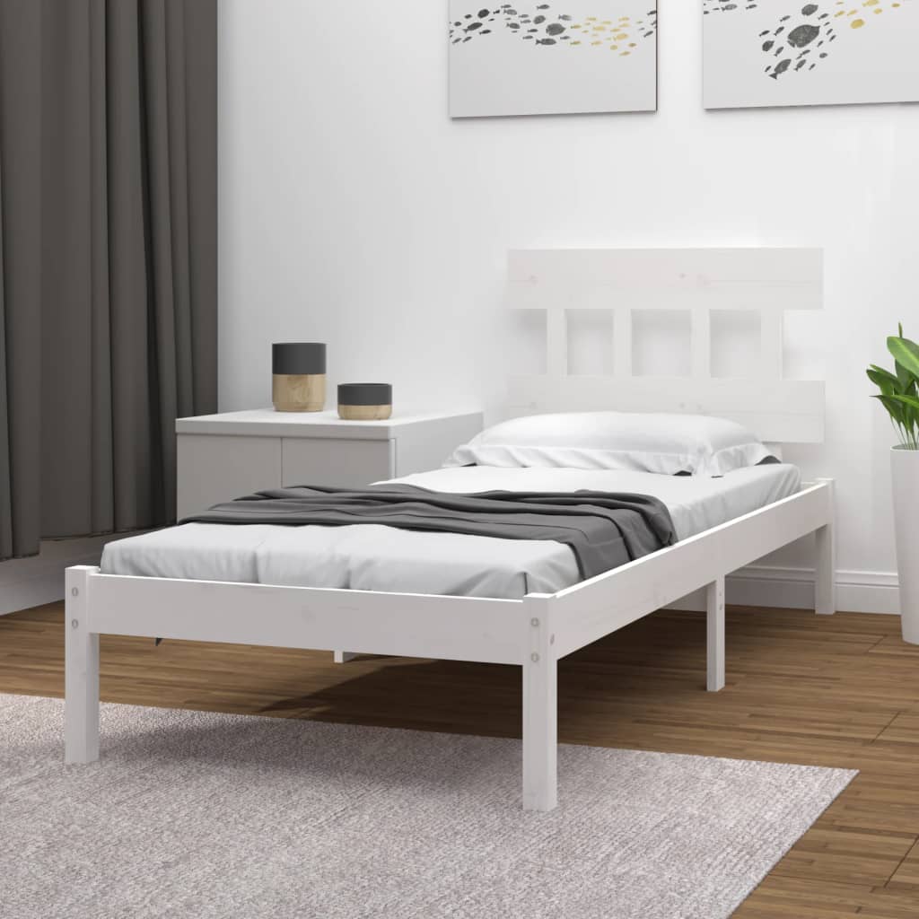 Sengeramme hvit heltre 90x200 cm
