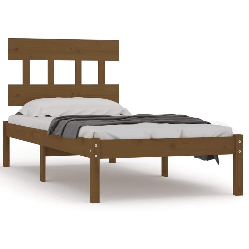 Sengeramme honningbrun heltre 100x200 cm