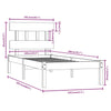 Sengeramme honningbrun heltre 100x200 cm