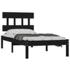 Sengeramme svart heltre 100x200 cm