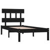Sengeramme svart heltre 100x200 cm