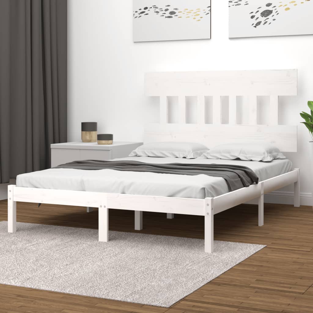 Sengeramme hvit heltre200x200 cm