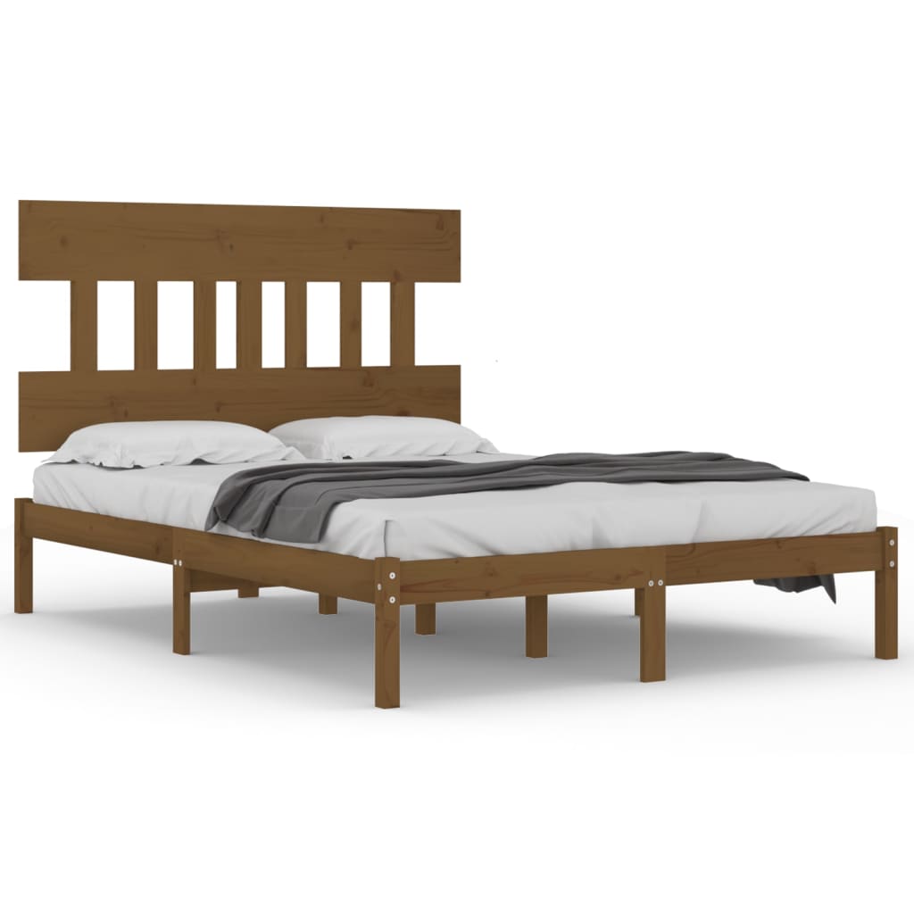 Sengeramme honningbrun heltre200x200 cm