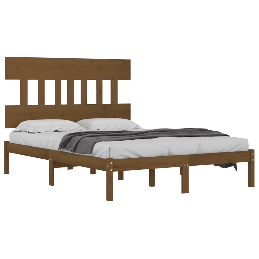 Sengeramme honningbrun heltre200x200 cm