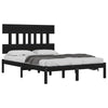 Sengeramme svart heltre200x200 cm