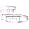 Sengeramme svart heltre200x200 cm