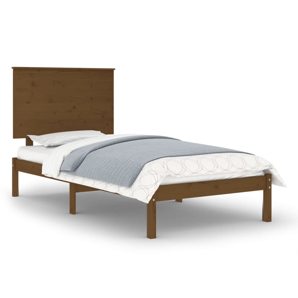 Sengeramme honningbrun heltre furu 100x200 cm