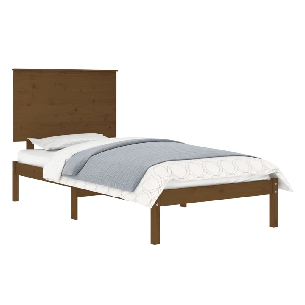Sengeramme honningbrun heltre furu 100x200 cm