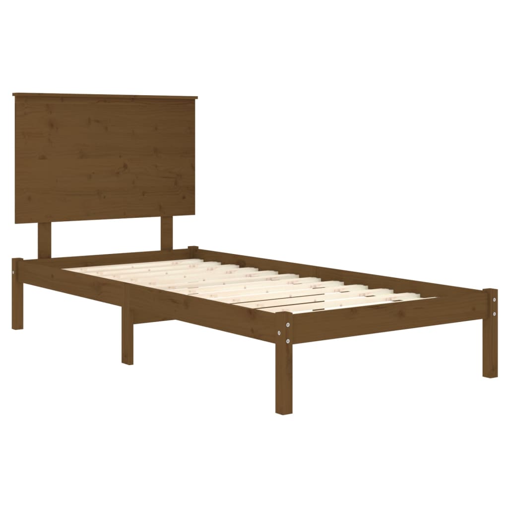 Sengeramme honningbrun heltre furu 100x200 cm