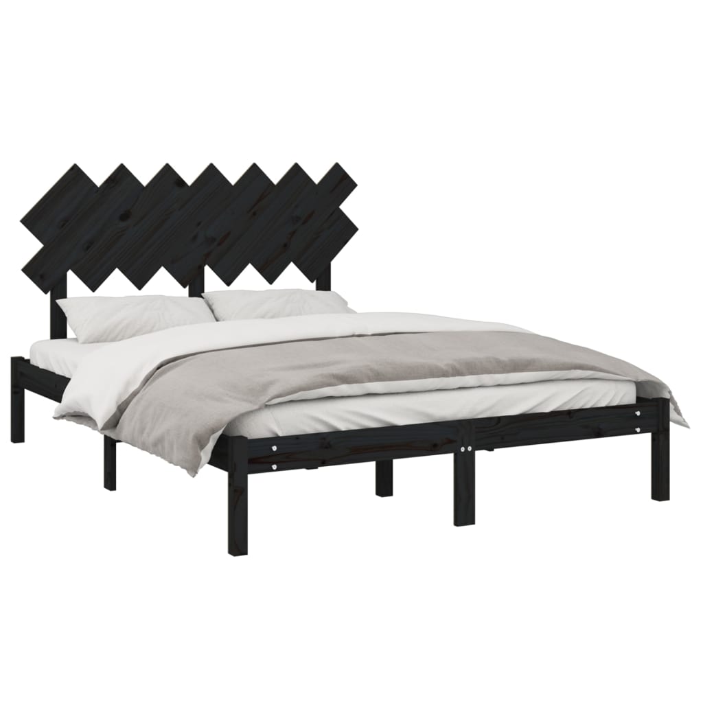 Sengeramme svart 140x190 cm heltre