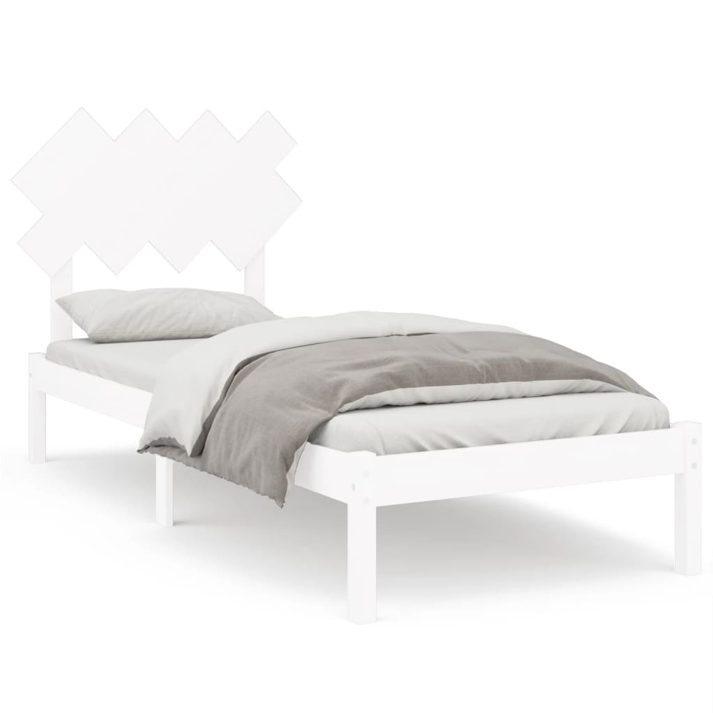 Sengeramme hvit 90x200 cm heltre