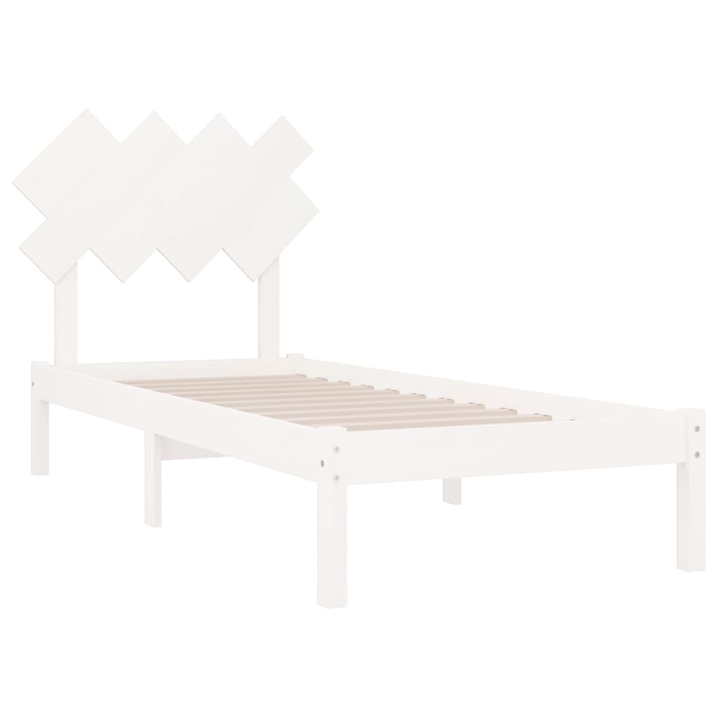 Sengeramme hvit 90x200 cm heltre