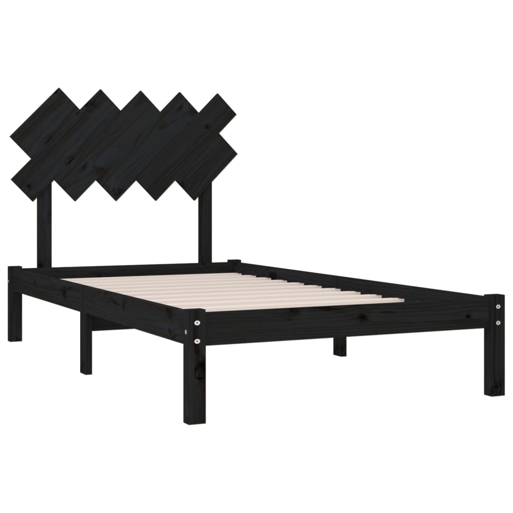 Sengeramme svart 100x200 cm heltre
