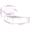 Sengeramme svart 100x200 cm heltre