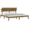 Sengeramme honningbrun 200x200 cm heltre