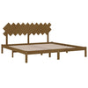 Sengeramme honningbrun 200x200 cm heltre