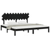 Sengeramme svart 200x200 cm heltre
