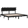 Sengeramme svart 200x200 cm heltre