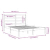 Sengeramme svart heltre furu 140x190 cm