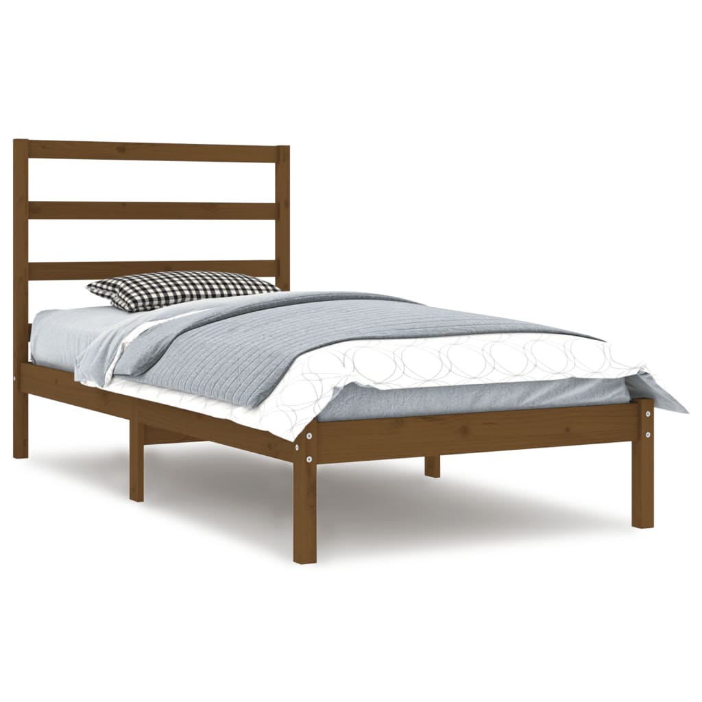 Sengeramme honningbrun heltre furu 100x200 cm