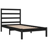 Sengeramme svart heltre furu 100x200 cm