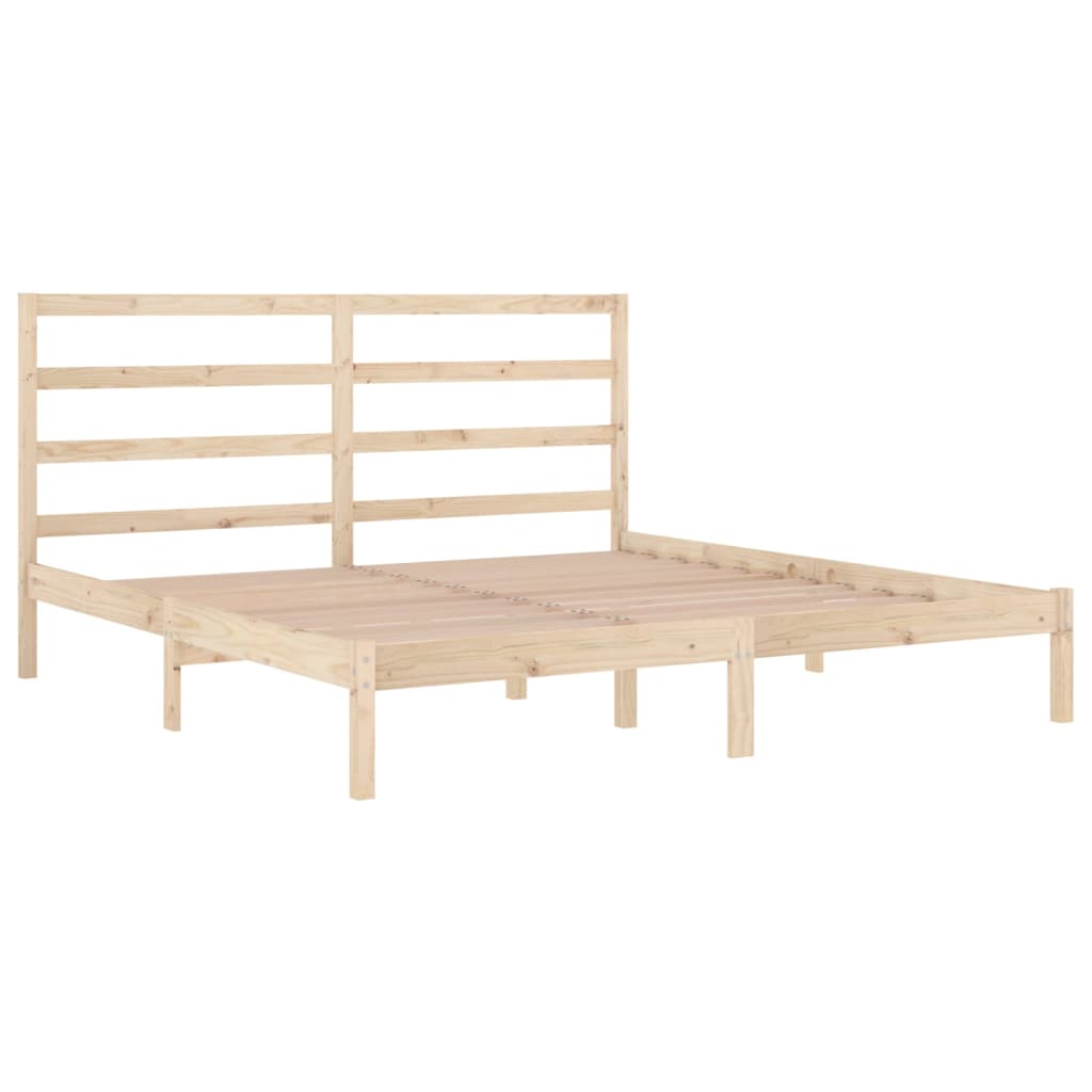 Sengeramme med madrass 200x200 cm heltre furu