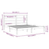 Sengeramme med madrass 200x200 cm heltre furu