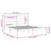 Sengeramme honningbrun heltre furu 200x200 cm