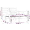 Sengeramme hvit heltre furu 120x190 cm Small Double