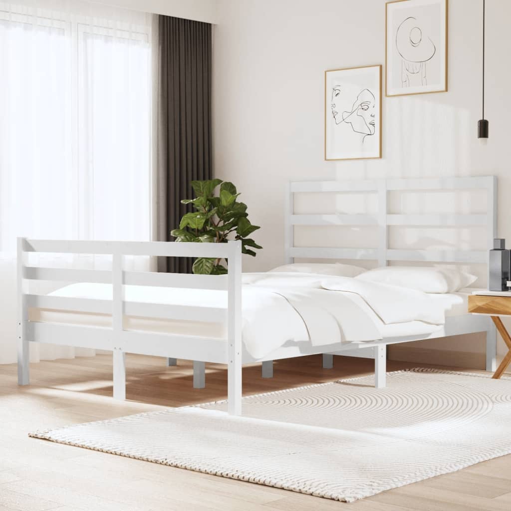 Sengeramme hvit heltre furu 120x190 cm Small Double