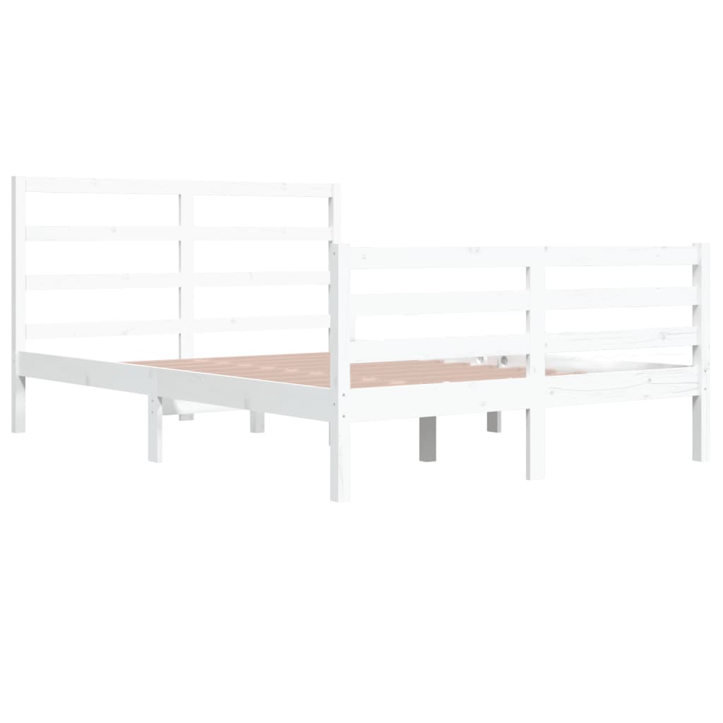 Sengeramme hvit heltre furu 140x200 cm