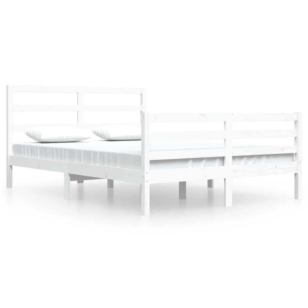 Sengeramme hvit heltre furu 160x200 cm
