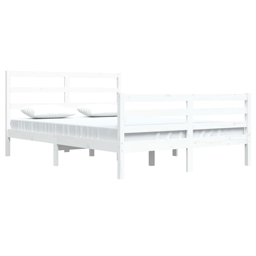 Sengeramme hvit heltre furu 160x200 cm