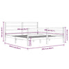 Sengeramme heltre furu 200x200 cm