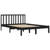 Sengeramme svart heltre furu 140x190 cm