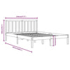 Sengeramme svart heltre furu 140x190 cm