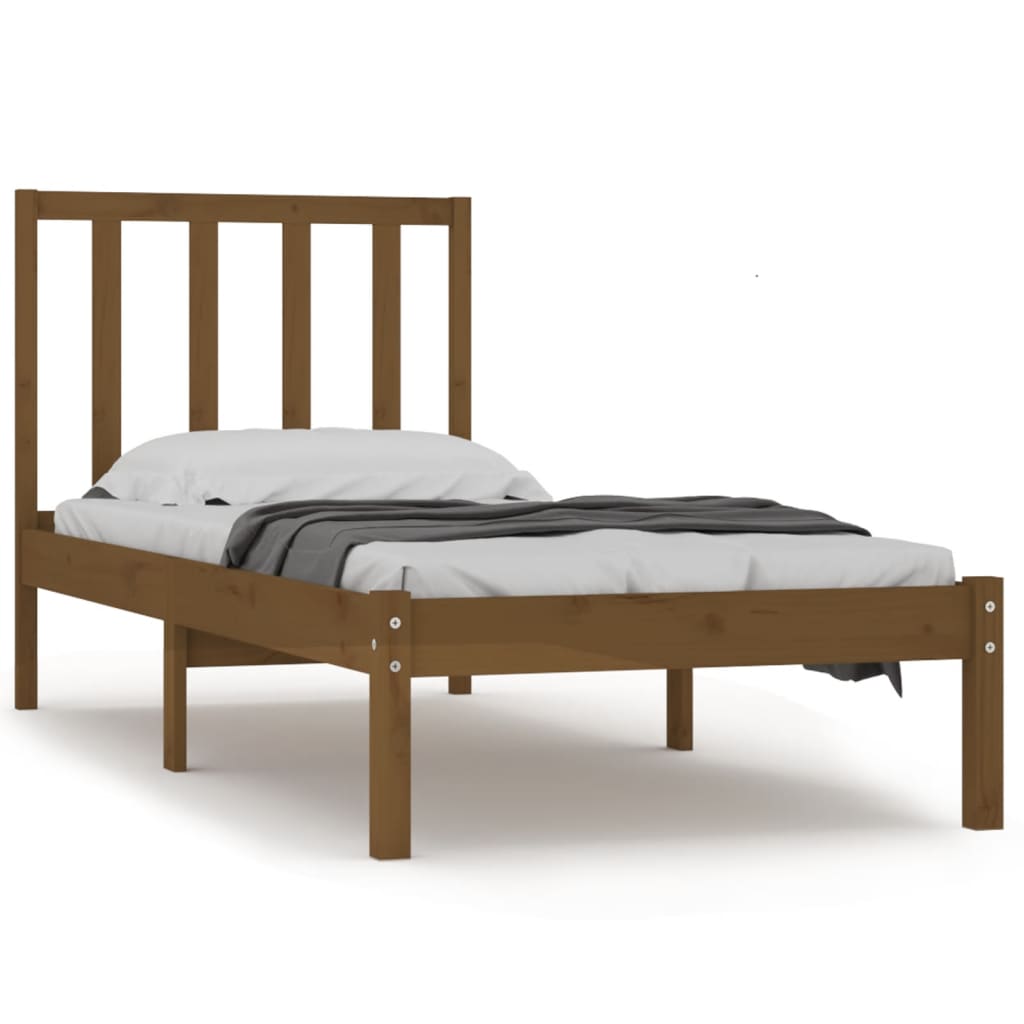 Sengeramme honningbrun heltre furu 100x200 cm