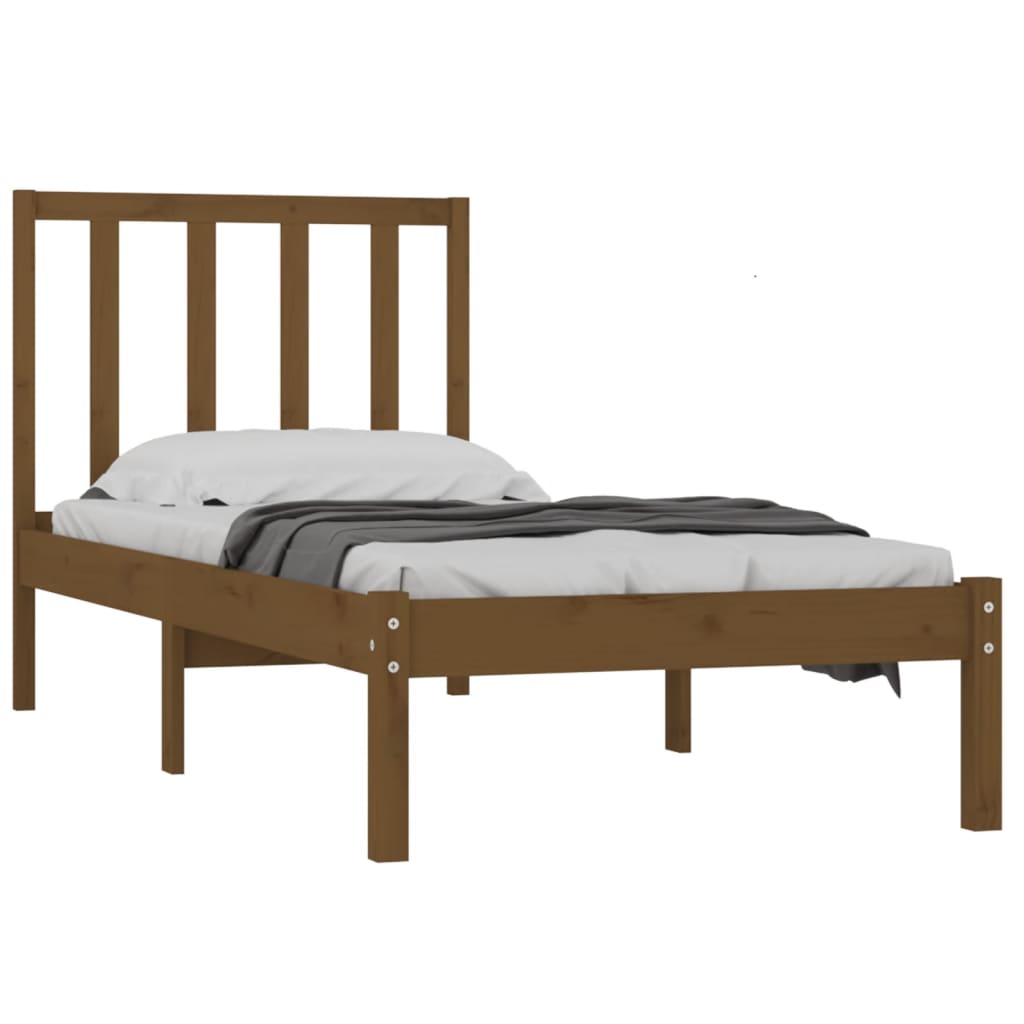 Sengeramme honningbrun heltre furu 100x200 cm